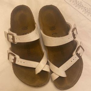 Birkenstock white sandals